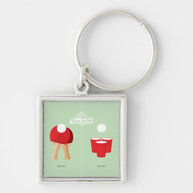 Porte-clés Puis et maintenant : Ping-pong (Devant)