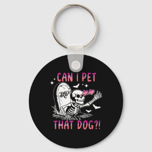 Porte-clés Puis-Je Transmettre Ce Chien Skeleton Halloween