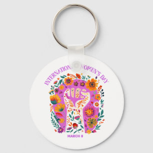 Porte-clés Puissante Fête Florale Internationale des Femmes