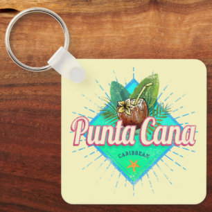 Porte-clés Punta Cana Caraïbes République Dominicaine Retro