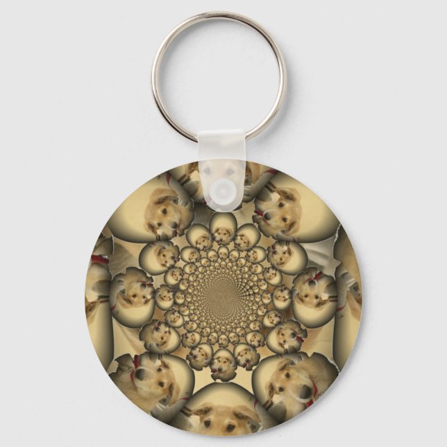 Porte-clés Puppy Kaleidoscope Art Print (Recto)