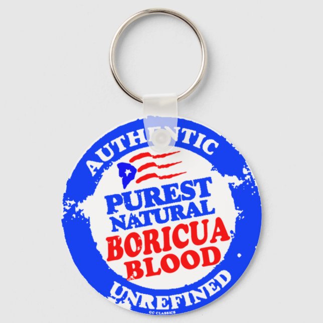 Porte-clés Purest Natural Boricua Blood (Recto)
