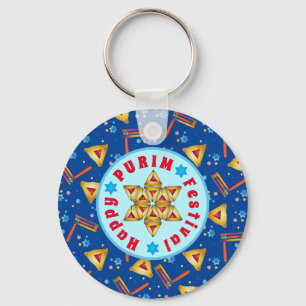 Porte-clés Purim Festival Juifs cadeaux de Noël Hamantaschen