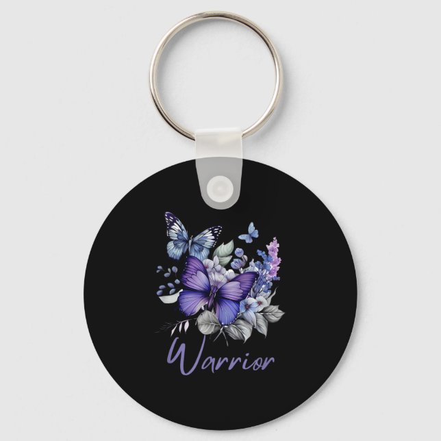 Porte-clés Purple Butterflies Warrior Suicide Prevention Awar (Recto)
