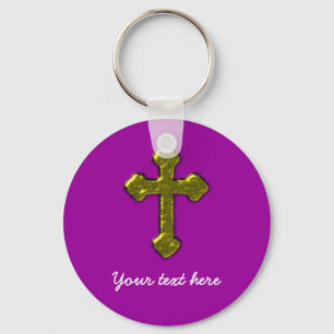 Porte-clés Purple Christian Personnalisable