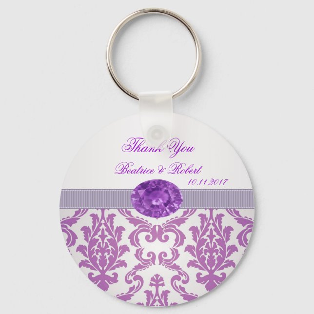 Porte-clés Purple Damask, améthyste photo Porte - clé (Recto)