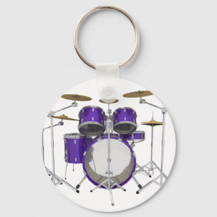 Porte-clés Purple Drum Kit: