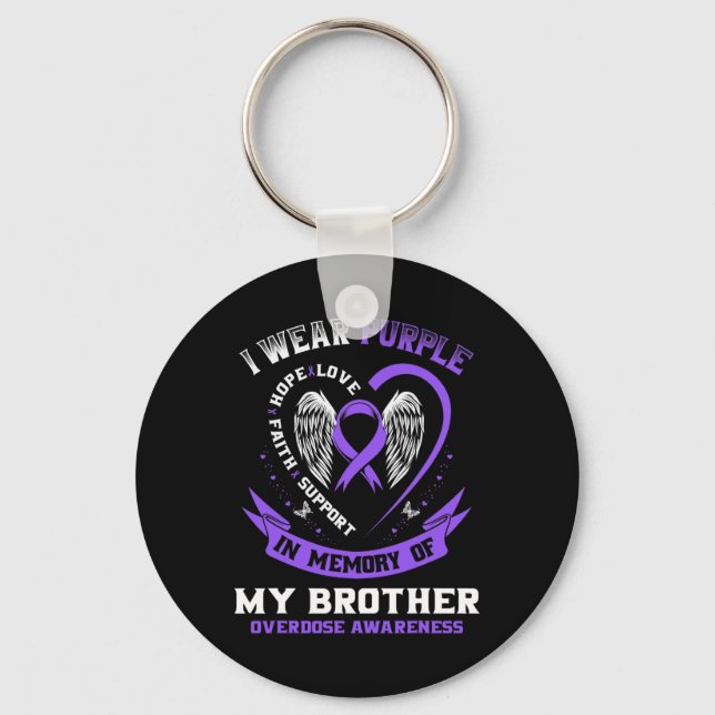 Porte-clés Purple en mémoire de Brother médicaments overdose  (Recto)