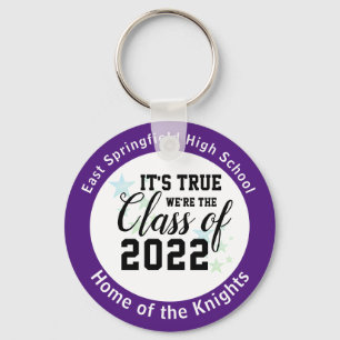 Porte-clés Purple High School Idées Cadeaux de classe supérie