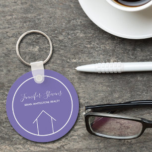 Porte-clés Purple Immobilier Société Réalisateur Personnalisé