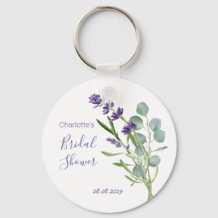 Porte-clés Purple Lavender Flowers Eucalyptus Foliage 