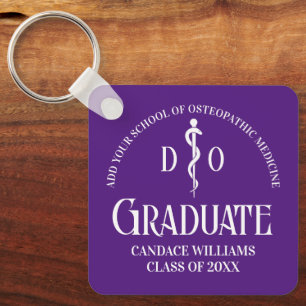Porte-clés Purple Ostéopathic Médicale School Graduation
