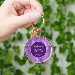 Porte-clés Purple Star Shimmer Graduation