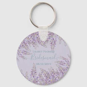 Porte-clés Purple Wisteria Sage Floral Garden Mariage