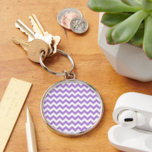 Porte-clés Purple Zigzag, Purple Chevron, Motif géométrique