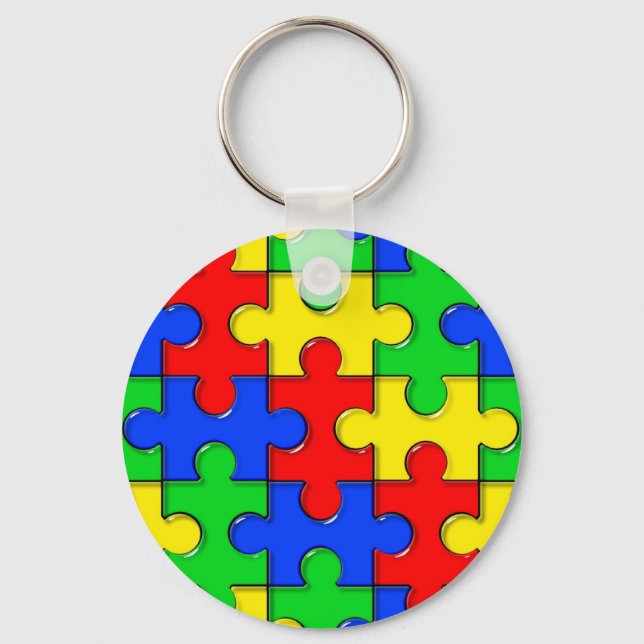 Porte-clés Puzzle de l'autisme (Recto)