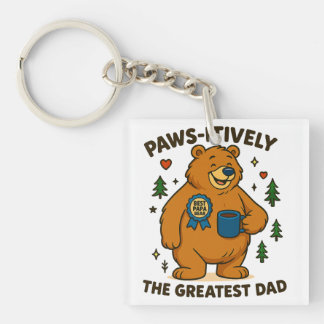 Porte-clés Pws-itivement le plus grand papa ours