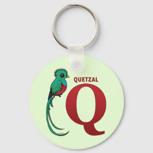 Porte-clés Q pour le quetzal