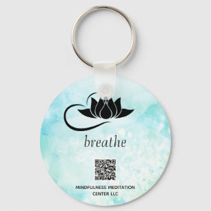 Porte-clés *~* QR - BREATHE Lotus Branding Turquoise SWAG K