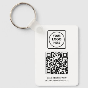 Porte-clés QR code blanc Conception de logo d'entreprise pr