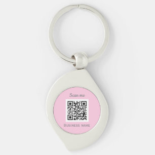 Porte-clés QR Code Business Logo Professional Pink Girl
