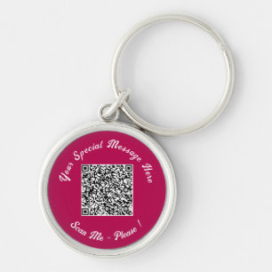 Porte-clés QR Code Info Cadeau Porte - clé de texte et de cou