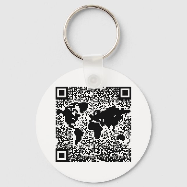 Porte-clés QR Code - Le monde (Recto)