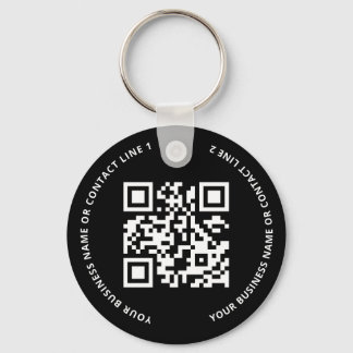 Porte-clés QR Code Logo Business Black