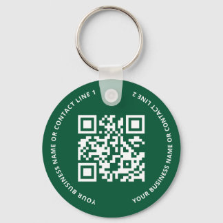 Porte-clés QR Code Logo Business Green