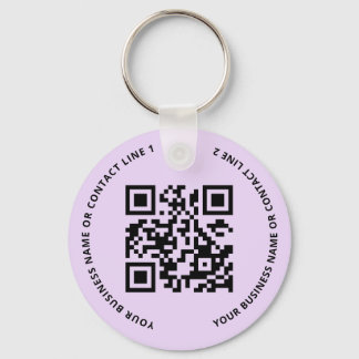 Porte-clés QR Code Logo Business Purple