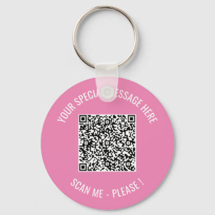 Porte-clés QR Code Your Special Message Modern Surprise Gift 