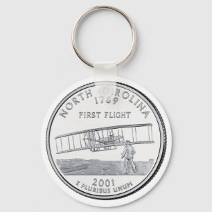Porte-clés Quarter d'État de la Caroline du Nord