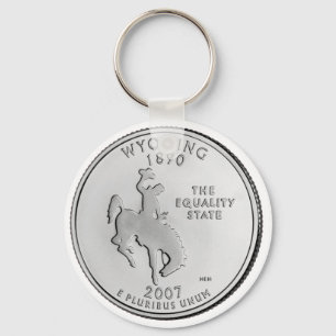 Porte-clés Quarter d'État du Wyoming