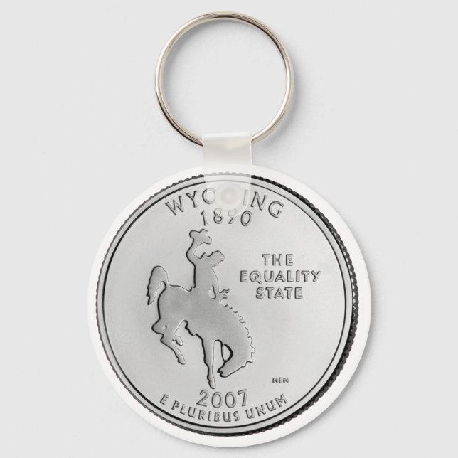 Porte-clés Quarter d'État du Wyoming (Recto)