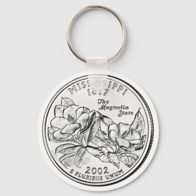 Porte-clés Quartier d'État du Mississippi (Recto)