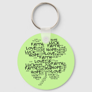Porte-clés Quatre Leaf Clover Signification : Espoir, Foi, Am