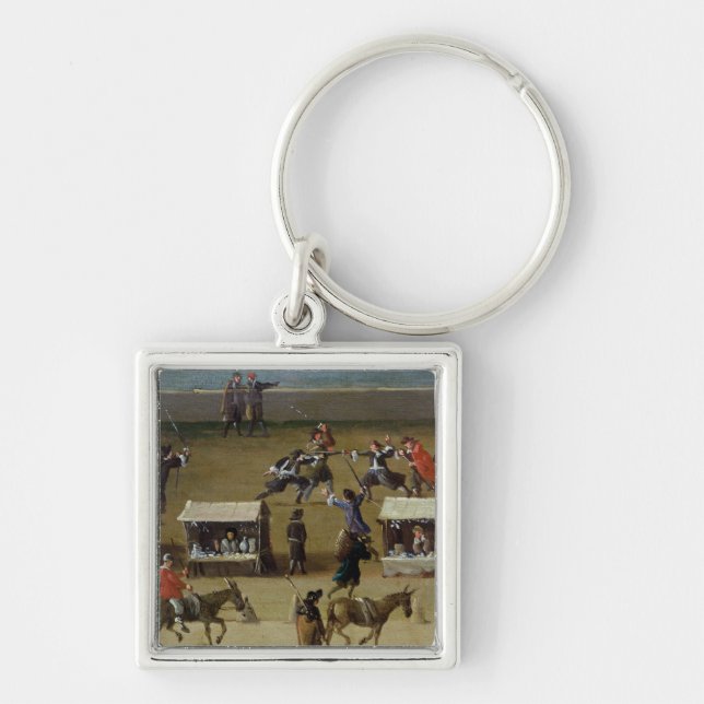 Porte-clés Quatre-Nations du DES de Louvre et d'université (Devant)
