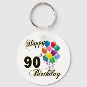 Porte-clés Quatre-vingt-dixième cadeaux d'anniversaire et