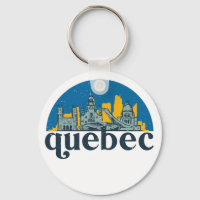 Québec Canada Vintage City Skyline