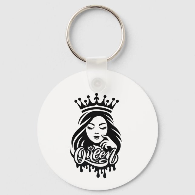 Porte-clés Queen Design – Elegant Royal Crown (Recto)