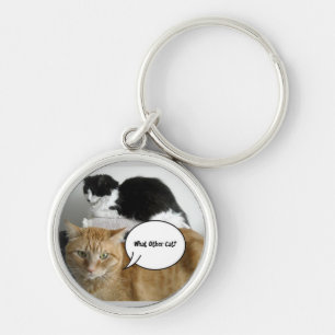 Porte-clés Quel autre chat ?/Orange Tabby Humour