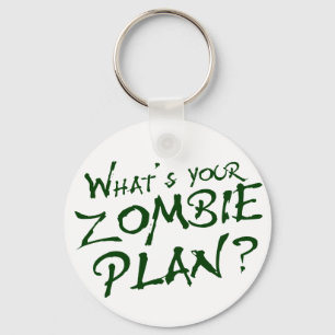 Porte-clés Quel est ton plan de zombie ?