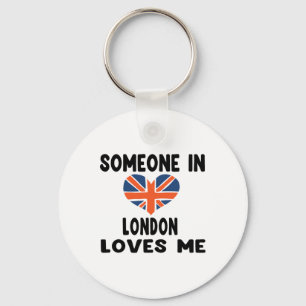 Porte-clés Quelqu'Un À Londres M'Aime Angleterre Drapeau Brit