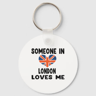 Porte-clés Quelqu'Un À Londres M'Aime Angleterre Drapeau Brit