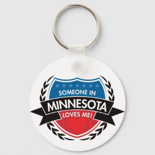 Porte-clés Quelqu'un au Minnesota m'aime