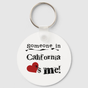 Porte-clés Quelqu'un en Californie m'aime