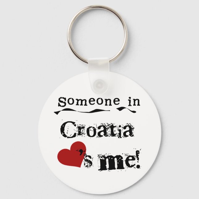 Porte-clés Quelqu'Un En Croatie M'Aime (Recto)
