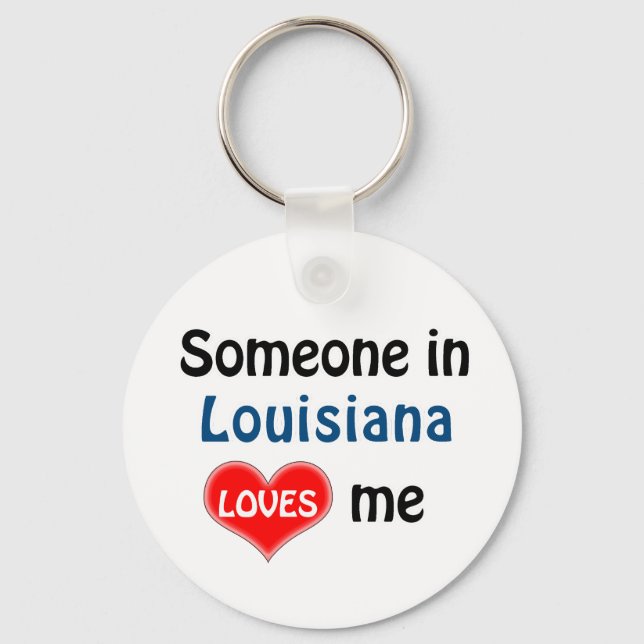 Porte-clés Quelqu'un en Louisiane m'aime (Recto)