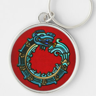 Porte-clés Quetzalcoatl turquoise