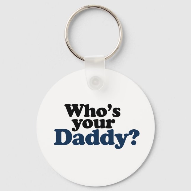 Porte-clés Qui est ton papa ? (Recto)